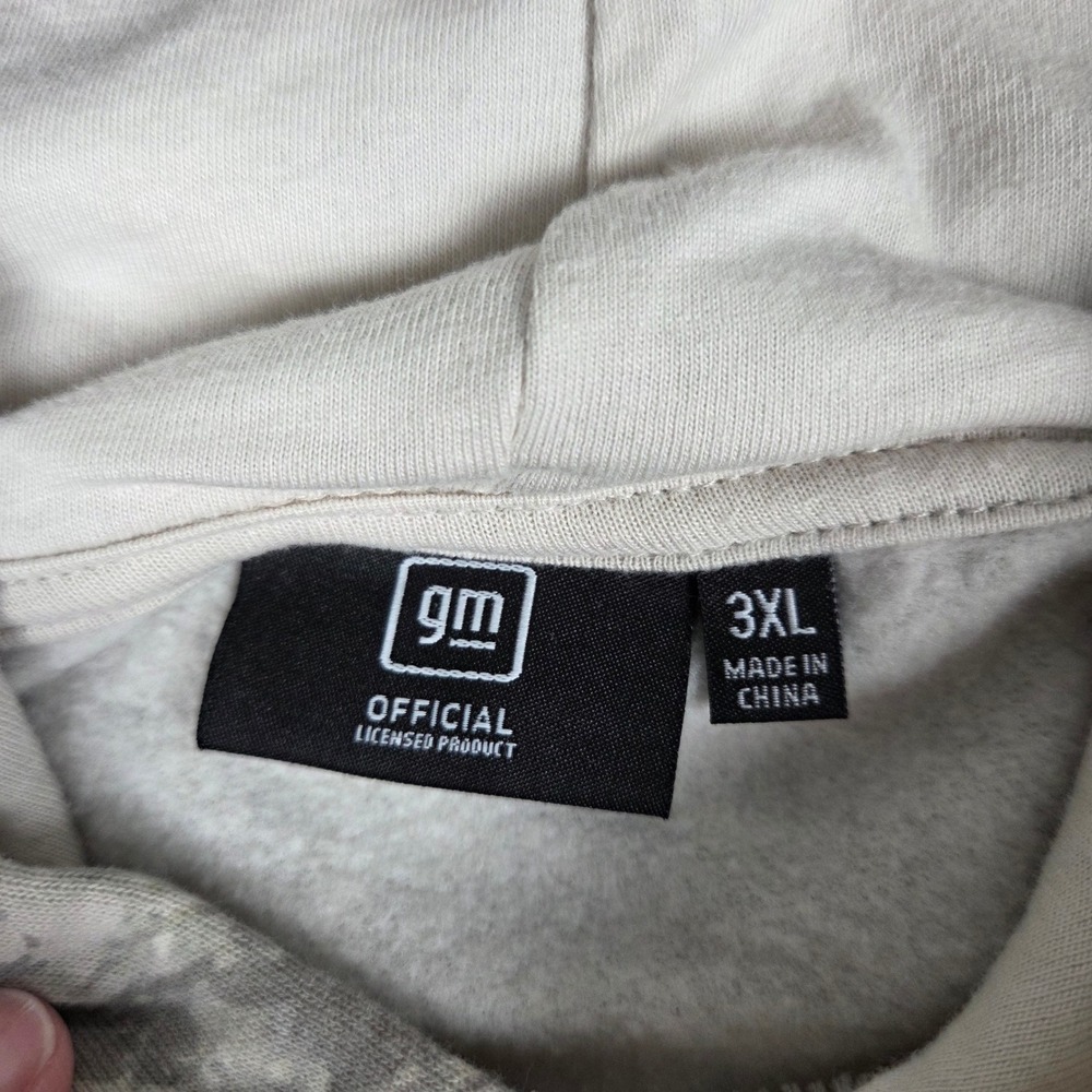 Chevrolet GM Mens 3XL Camo Hoodie Grey Tan Embroidered Bowtie Logo Sweatshirt - Picture 6 of 9